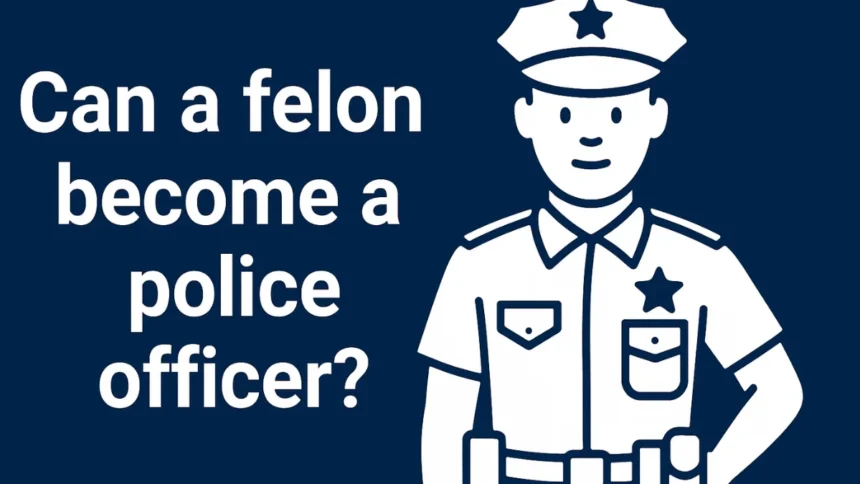 felon become police officer or cops