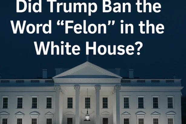did trump ban the word felon in white house