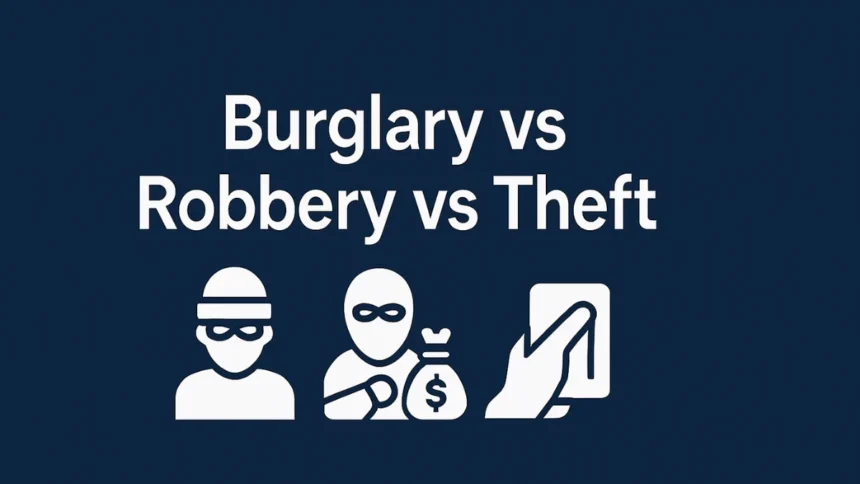 Burglary vs Robbery vs Theft