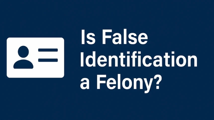 Is False Identification a Felony