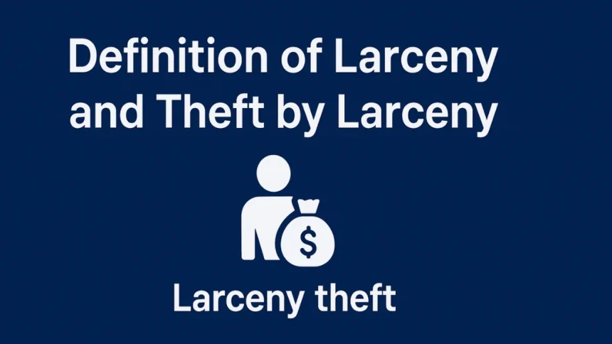 Definition of Larceny and Theft by Larceny