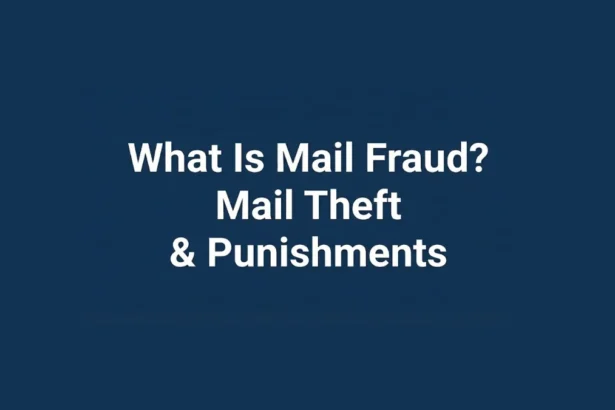 What Is Mail Fraud Mail Theft punishments