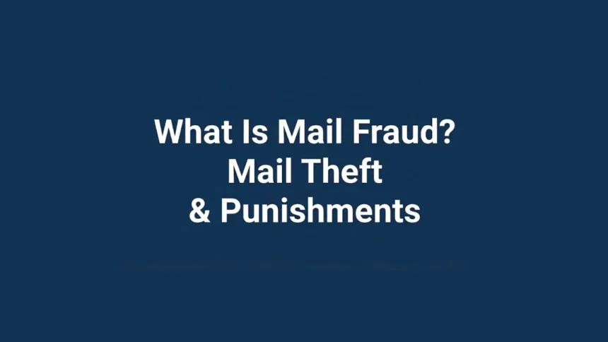 What Is Mail Fraud Mail Theft punishments