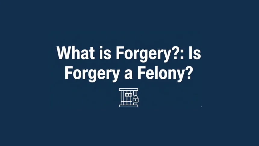 What Is forgery is forgery a felony