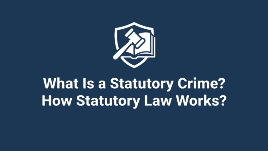 What Is a Statutory Crime How Statutory Law Works