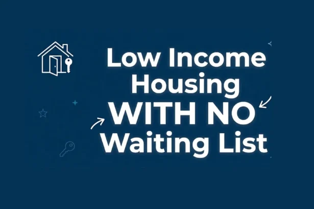 Low Income Housing With No Waiting List
