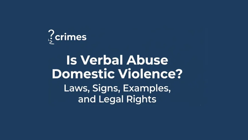 Is Verbal Abuse Domestic Violence